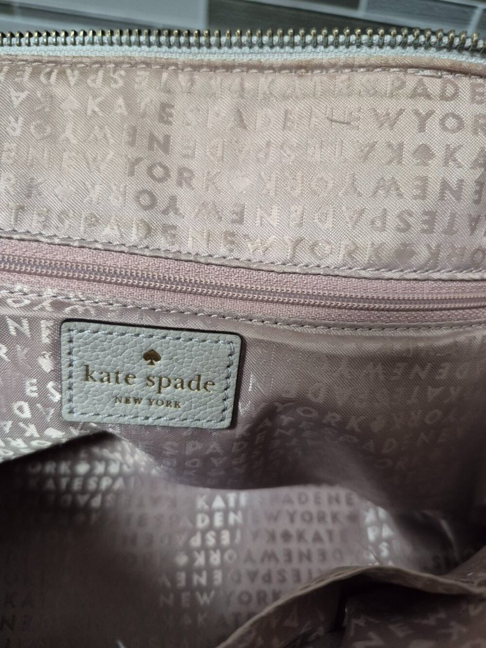 Kate Spade Beige Leather Handbag Purse Crossbody - Picture 10 of 16